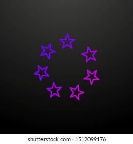 Stars in a circle line nolan icon. Elements of stars set. Simple icon for websites, web design, mobile app, info graphics