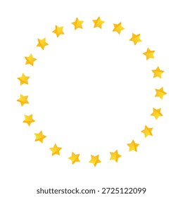 Stars in circle shape. Flat design for business, financial, marketing, banking and advertising web concept. Vector illustration