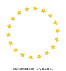 Stars in circle shape. Flat design for business, financial, marketing, banking and advertising web concept. Vector illustration