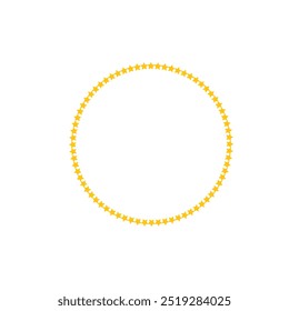 Stars in circle shape icon. Template for award, price, reward. Vector image. Isolated on black background.
