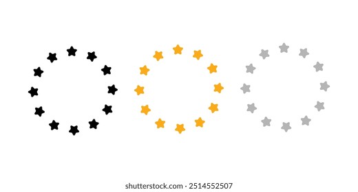 Stars in circle. Star circle icon design. Stars of the European Union, Vector art. 