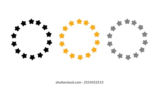 Stars in circle. Star circle icon design. Stars of the European Union, Vector art. 