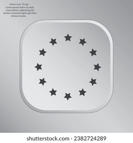 Stars in circle. Vector art.