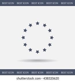 Stars in circle. Vector art.