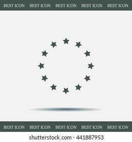 Stars in circle. Vector art.