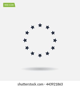 Stars in circle. Vector art.