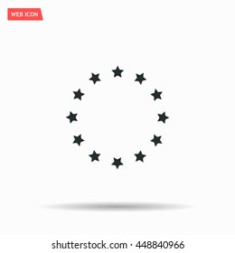Stars in circle. Vector art.