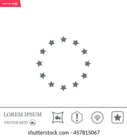 Stars in circle. Vector art.