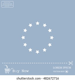 Stars in circle. Vector art.