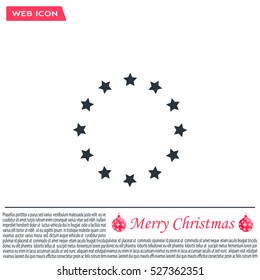 Stars in circle. Vector art.