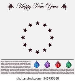 Stars in circle. Vector art.