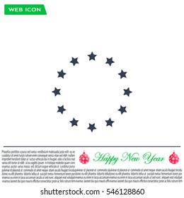 Stars in circle. Vector art.