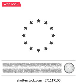 Stars in circle. Vector art.