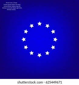 Stars in circle. Vector art.