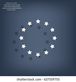Stars in circle. Vector art.