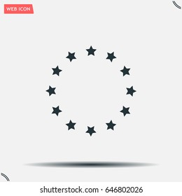 Stars in circle. Vector art.
