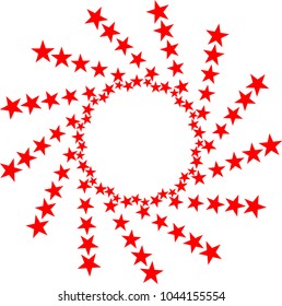 Ilustración De Las Estrellas En El Vector Círculo