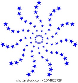 Ilustración De Las Estrellas En El Vector Círculo