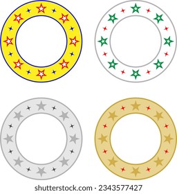 Ilustración De Las Estrellas En El Vector Círculo