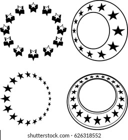 Stars In Circle Vector Illustration