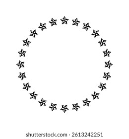 Stars In Circle Vector Illustration. circular star icon.