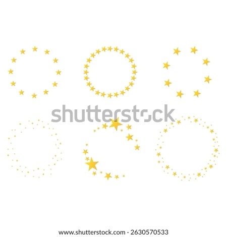 Stars in a circle.round frame. icon. Vector illustration