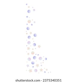 Stars and circles corner particles. Vector illustration.