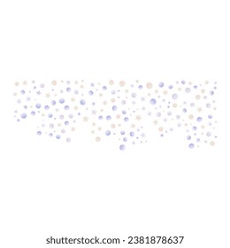 Stars and circles corner particles. Vector illustration.