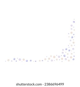 Stars and circles corner particles. Vector illustration.