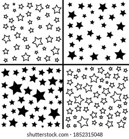 Stars Collection Pattern Vector Illustration