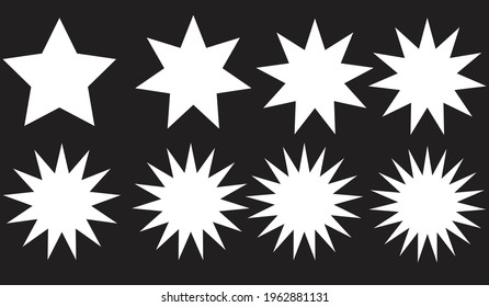 Stars collection. Star vector icons. Golden and Black set of Stars, isolated on transparent background. Star icon. Stars in modern simple flat style. Vector
