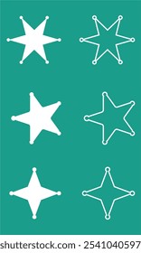 Stars collection. Star vector icons. A line set of Stars isolated on a transparent background. Stars icon. Vector.
