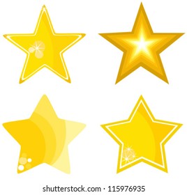 Stars collection - vector illustration