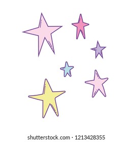 Stars colorful cartoons