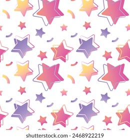 Stars colorful pattern seamless. Creative vector Illustration