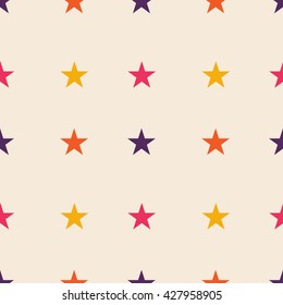 Stars colorful seamless pattern background