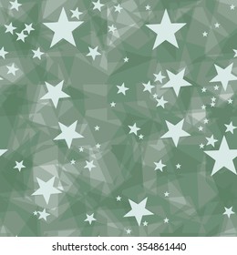 Stars, Colorful seamless pattern. Vector illustration. Good for vintage textile fabric design, wrapping paper and  pack paper. 