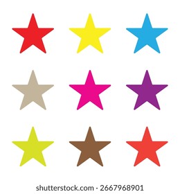 Sterne bunte Set Symbol Vektor