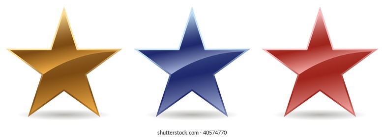 stars in colors, vector mode