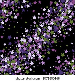Stars confetti background. Celebration confetti decoration. Rich VIP premium design
