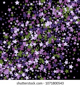 Stars confetti background. Celebration confetti decoration. Rich VIP premium design
