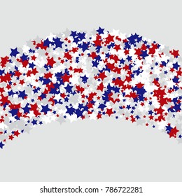 Stars confetti background. Celebration confetti decoration. Rich VIP premium design
