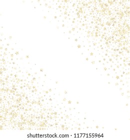 Stars confetti diagonal border. Isolated gradient stellar elements. Pearl nacre glitter. Iridescent festive  celebration vector  template for celebration decorations, packaging.