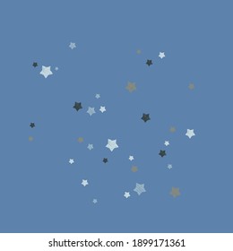 Stars confetti with glitter. Light background. White abstract texture.
Festive decoration element. New Year Christmas. Elegant invitation template.