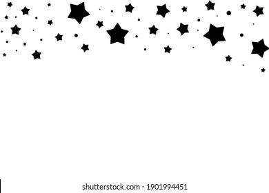 Stars confetti with glitter. Light background. White abstract texture.
Festive decoration element. New Year Christmas. Elegant invitation template.