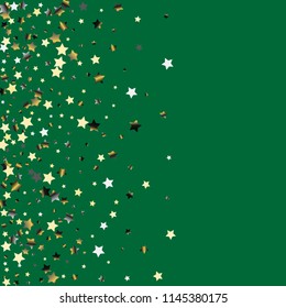 Stars confetti. Isolated gradient celestial elements. Platinum chrome metallic gloss. Holiday celebration luminous vector background for celebration decorations,  flyers, posters.