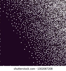 Stars confetti.  Isolated gradient celestial elements. Silver metal glitter. Iridescent festive  celebration vector  background for celebration decorations, flyers, posters.
