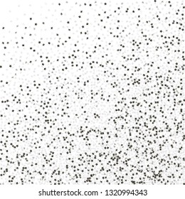 Stars confetti.  Isolated gradient celestial elements. Silver metal shine. Festive iridescent holographic effect vector background for celebration decorations, flyers, posters.