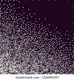 Stars confetti.  Isolated gradient celestial elements. Silver metallic gloss. Festive iridescent holographic effect vector background for celebration decorations, flyers, posters.