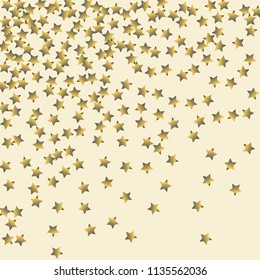 Stars confetti. Isolated gradient stellar elements. Platinum chrome metallic gloss. Festive iridescent holographic effect vector background for celebration decorations, flyers, posters.